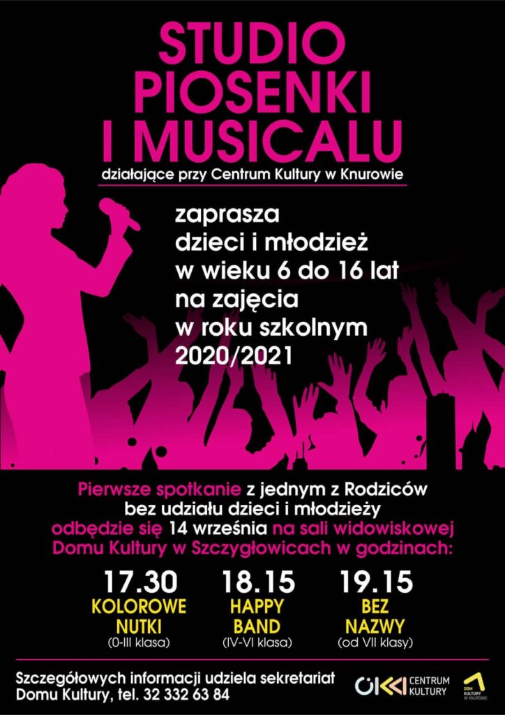 dom kultury knurow nabor Studio Piosenki i Musicalu