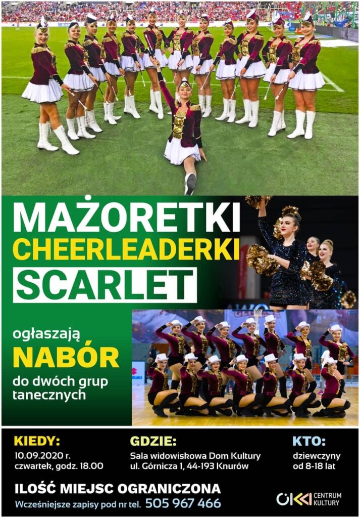 dom kultury knurow nabor do zespolu tancerek mazoretki