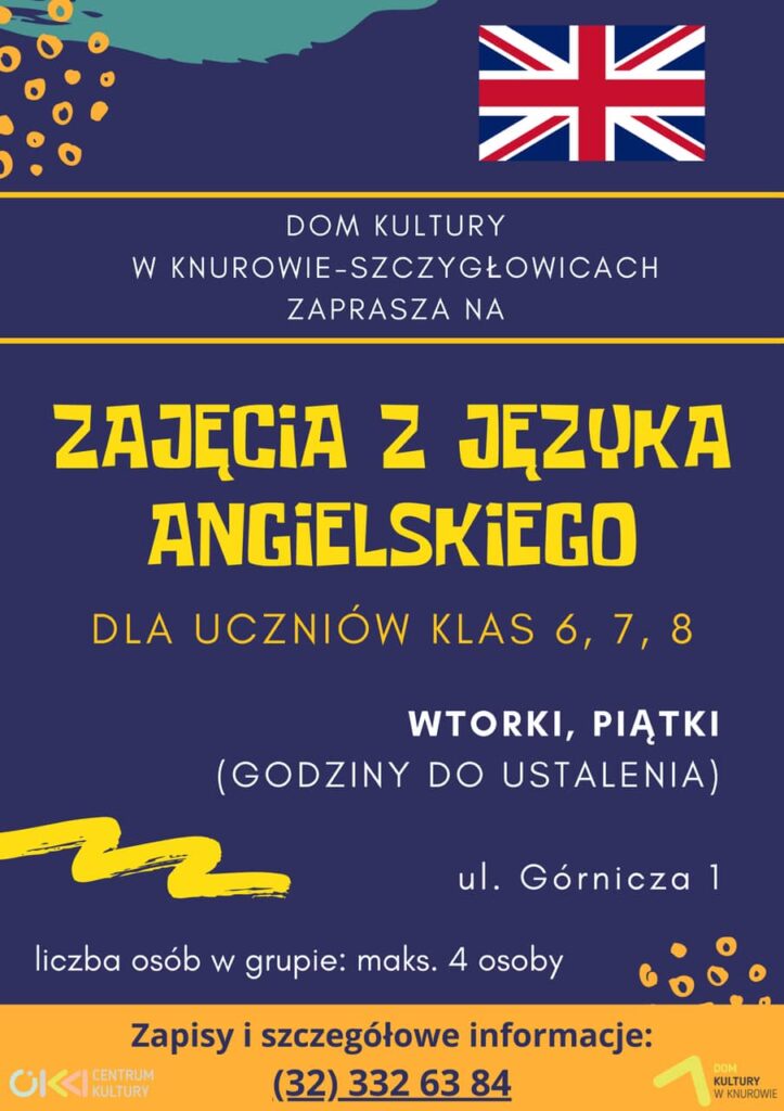 dom kultury knurow zajecia z jezyka angielskiego jezyk angielski