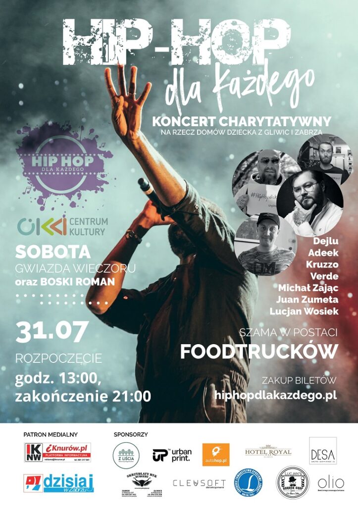 koncert charytatywny hip hop dom kultury knurow