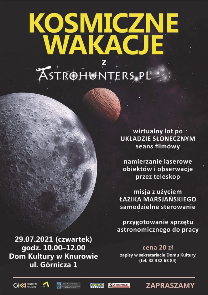 kosmiczne wakacje z astrohunters dom kultury knurow