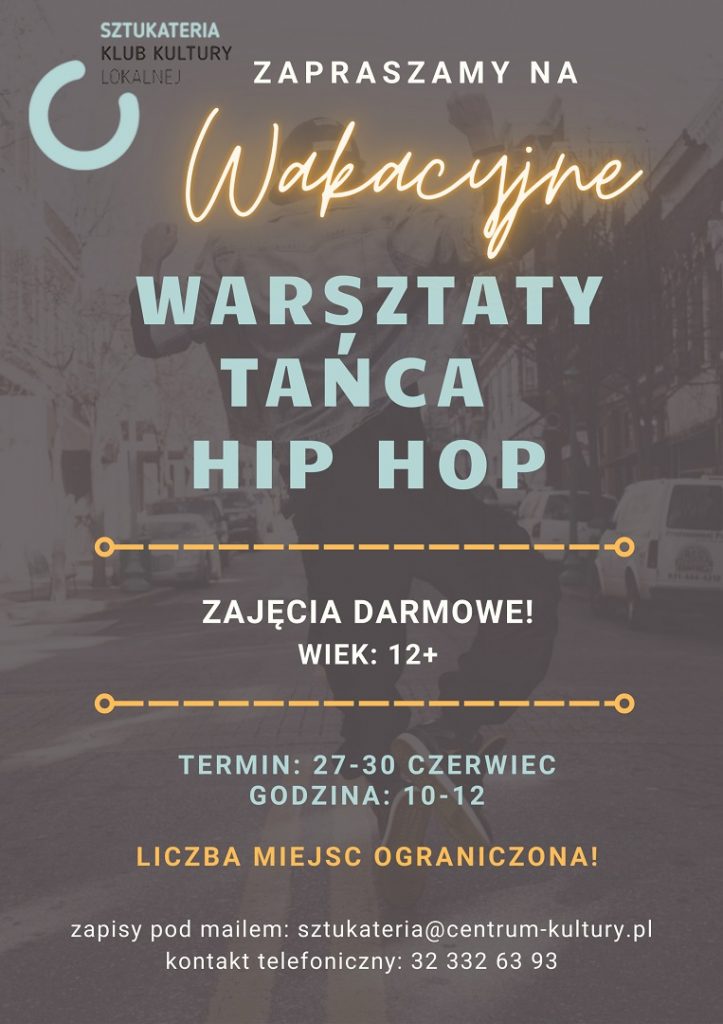 warsztaty tanca hip hop w klubie sztukateria