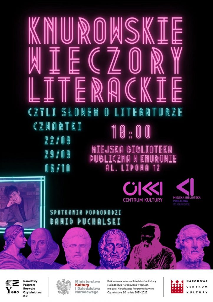 knurowskie wieczory literackie w miejskiej bibliotece publicznej w knurowie