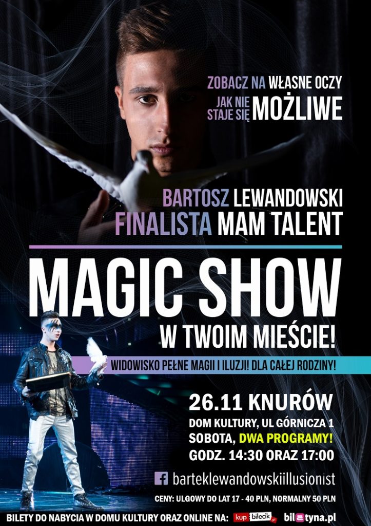 familijne magic show magiczne andrzejki dom kultury knurow