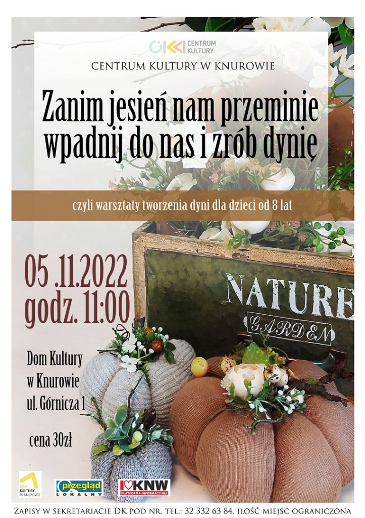 warsztaty tworzenia dyni w domu kultury knurow dom kultury