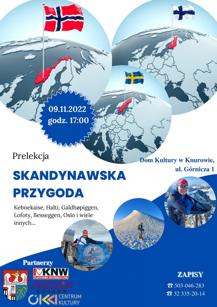 skandynawska przygoda prelekcja lukasza kornatki w domu kultury knurow szczyglowice