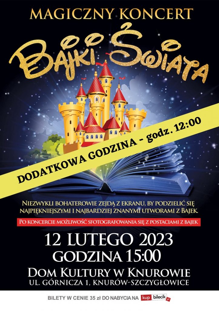 magiczny koncert bajki swiata dom kultury knurow szczyglowice