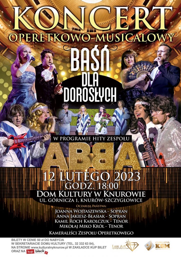 operetka i musical basn dla doroslych dom kultury knurow szczyglowice