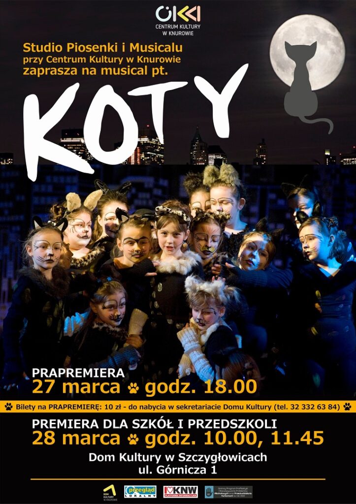 musical koty studio piosenki i musicalu w domu kultury knurow szczyglowice