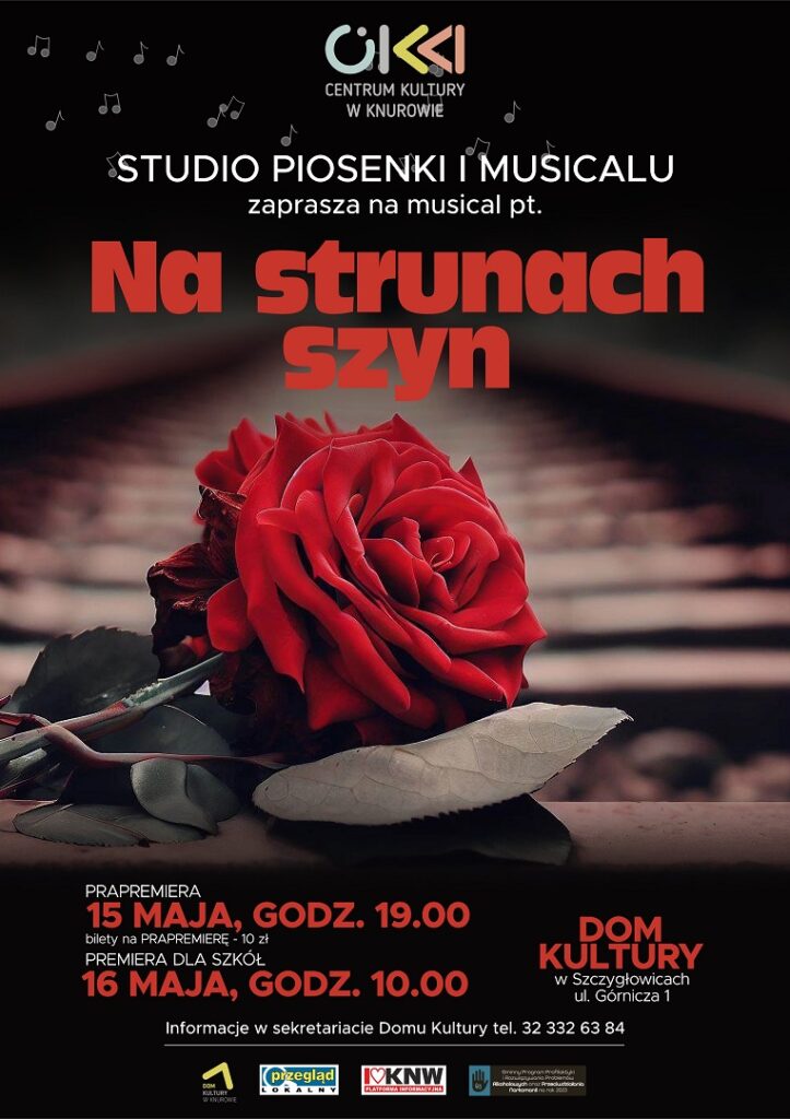 musical na strunach szyn studio piosenki i musicalu