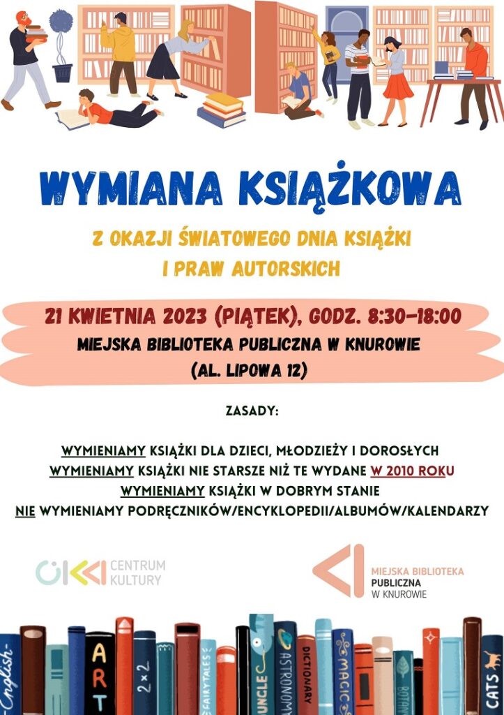 wymiana ksiazkowa w miejskiej bibliotece publicznej w knurowie