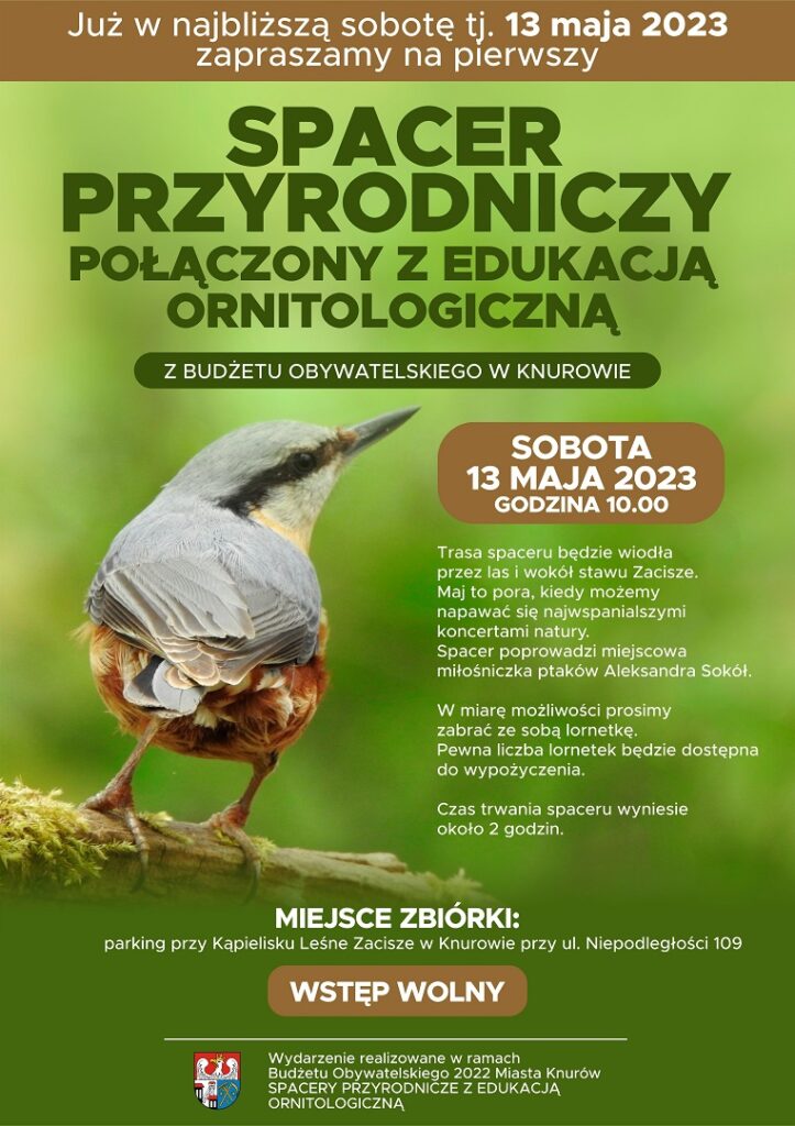 spacer przyrodniczy z edukacja ornitologiczna budzet obywatelski