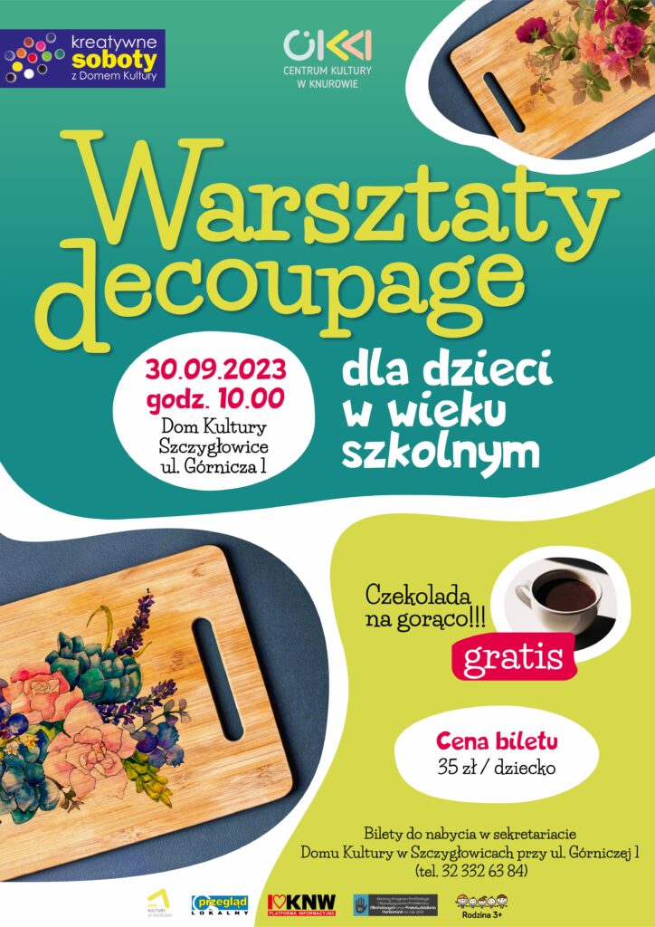 Warsztaty DeCoupage Kreatywne soboty ..