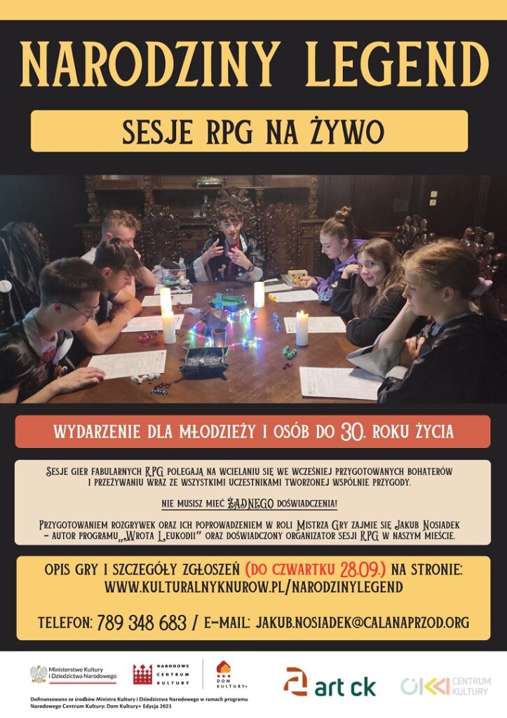 narodziny legend sesje rpg na zywo projekt dk plus inicjatywa lokalna