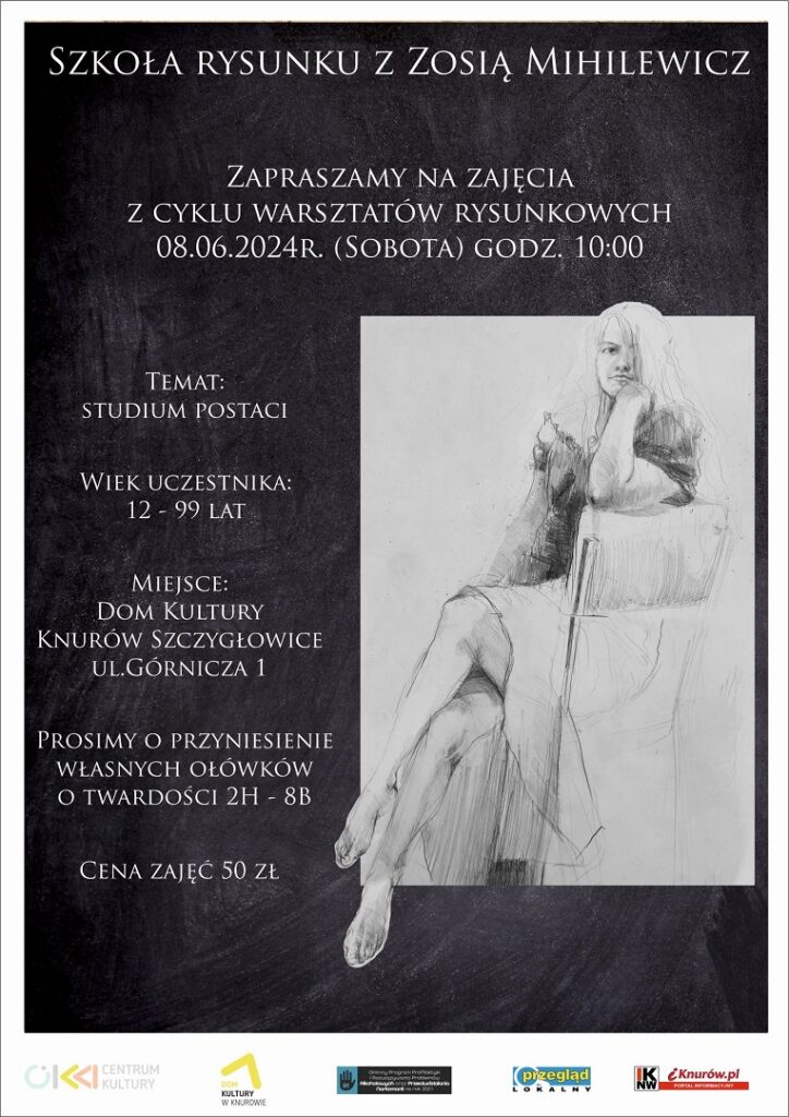 szkola rysunku z zosia mihilewicz w domu kultury knurow szczyglowice