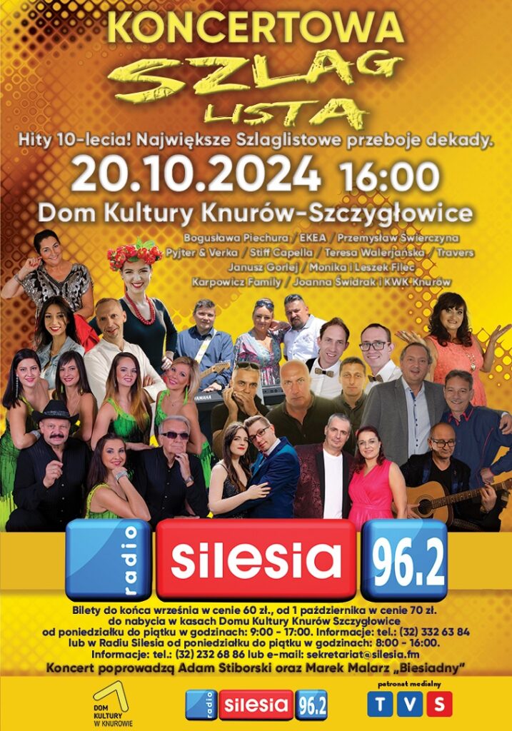 lat szlaglisty radia silesia w domu kultury knurow szczyglowice