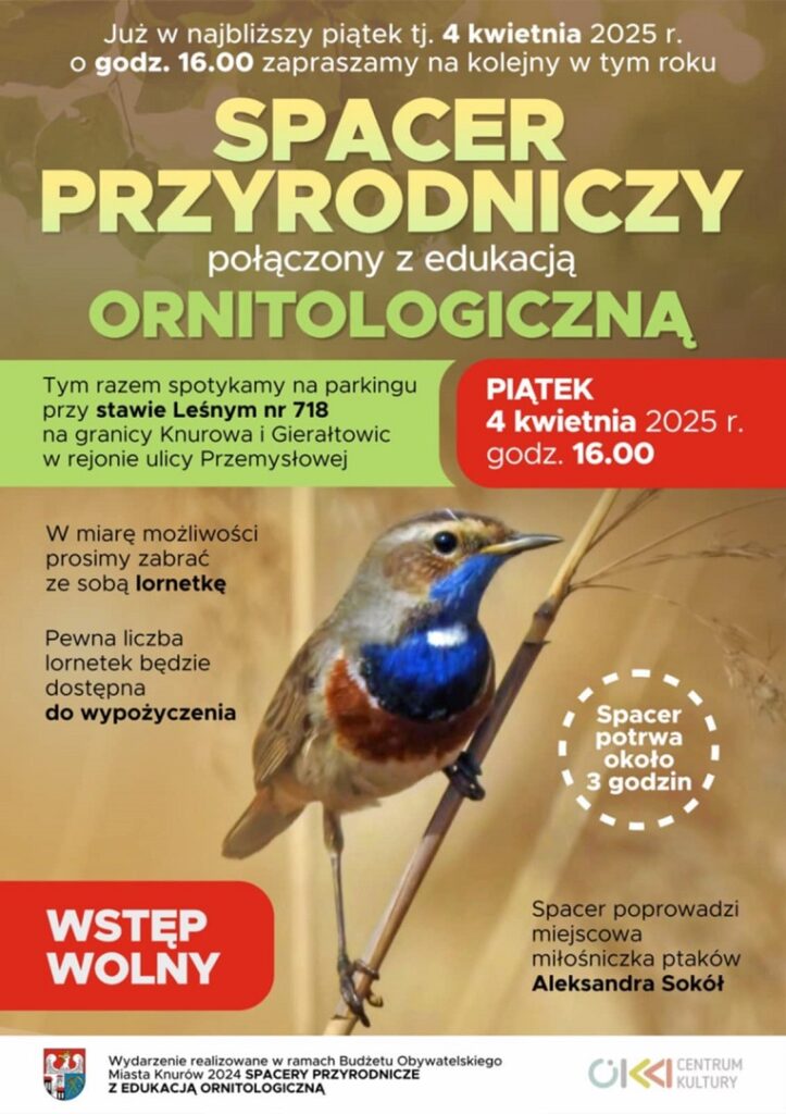 spacer przyrodniczy z edukacja ornitologiczna