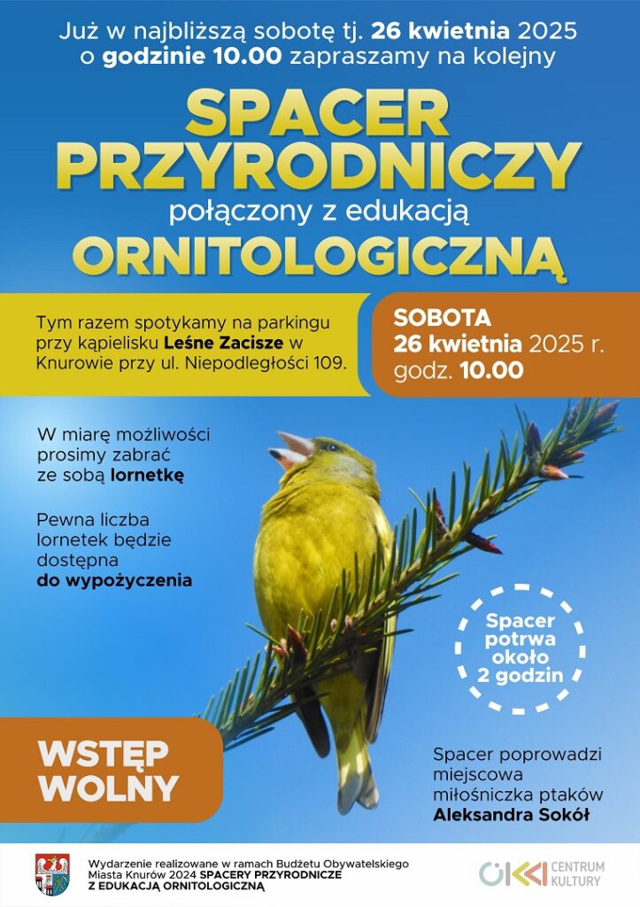 spacer przyrodniczy z edukacja ornitologiczna