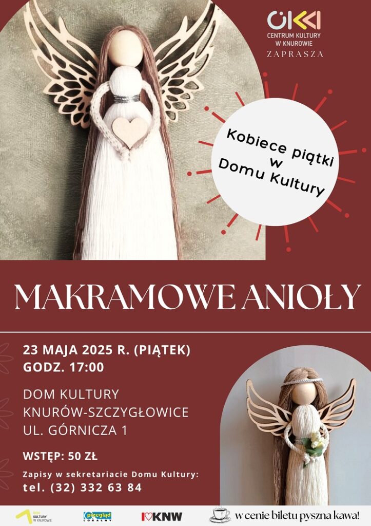 kobiece piatki makramowe anioly