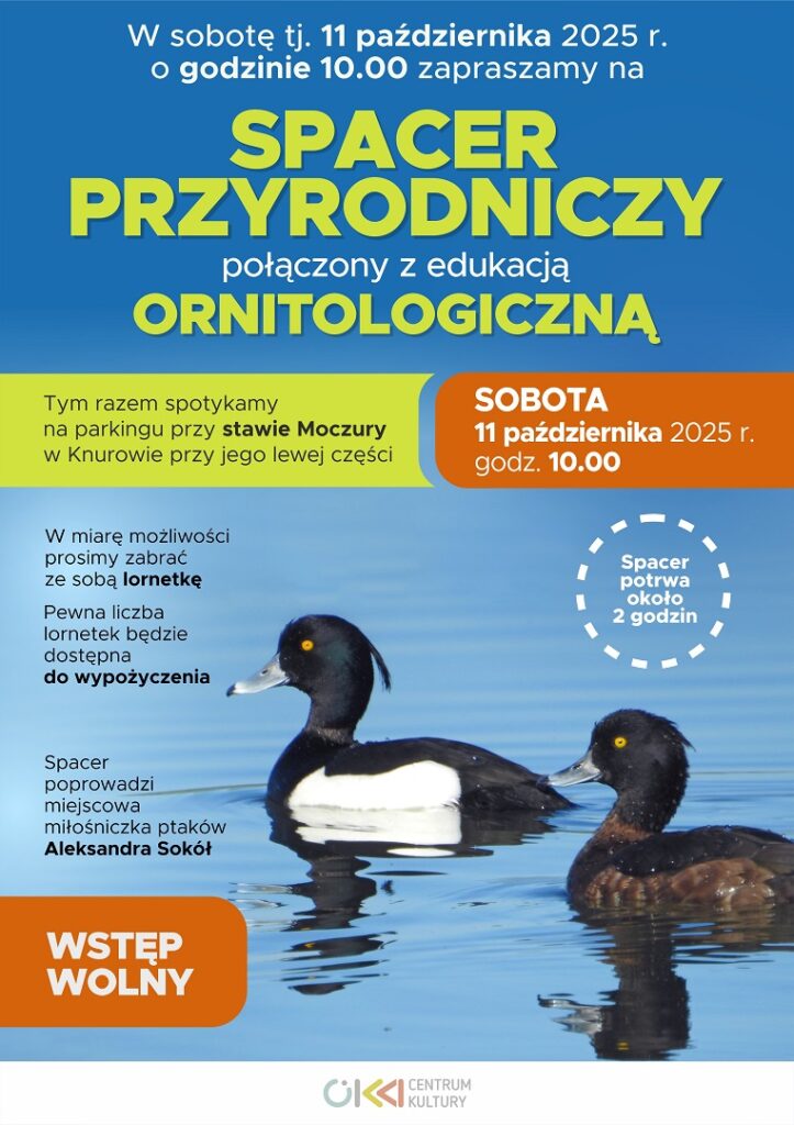 spacer przyrodniczy z edukacja ornitologiczna