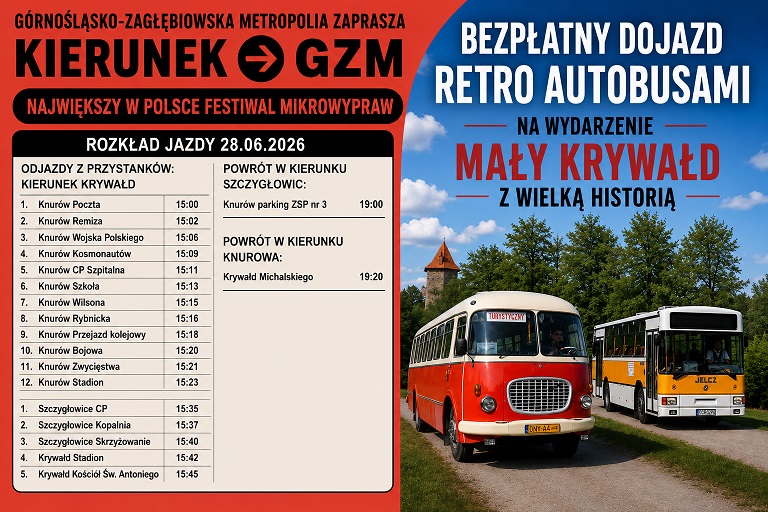 kierunek gzm przejazd retro autobusem