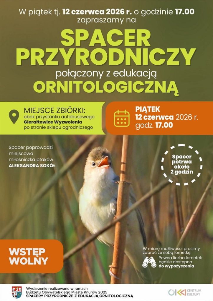 spacer przyrodniczy z edukacja ornitologiczna